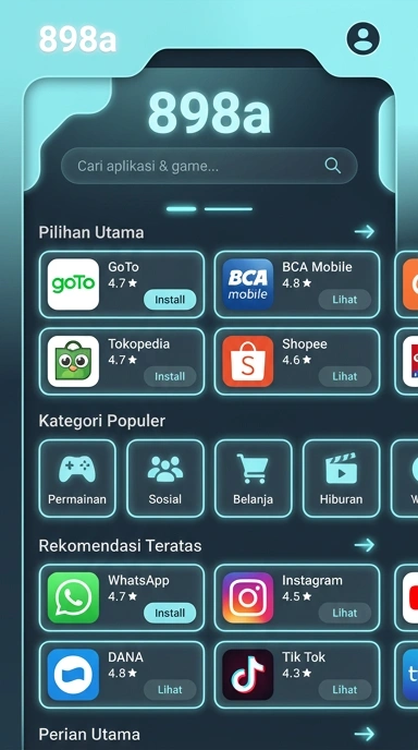 Tampilan katalog aplikasi 898a