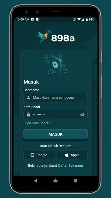 Tampilan halaman login 898a