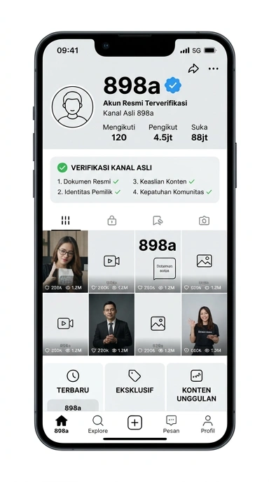 Tampilan kanal resmi 898a