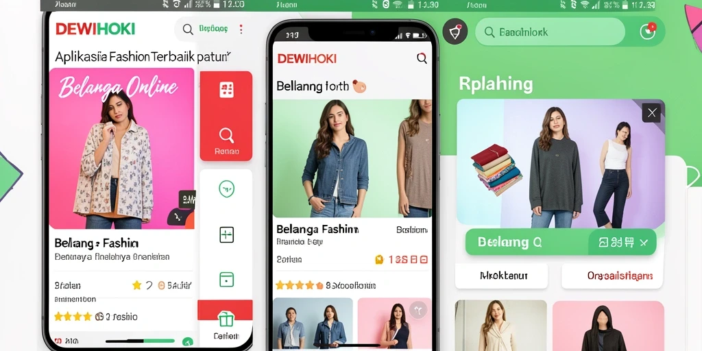Antarmuka DEWIHOKI yang menarik dan user-friendly untuk belanja fashion.