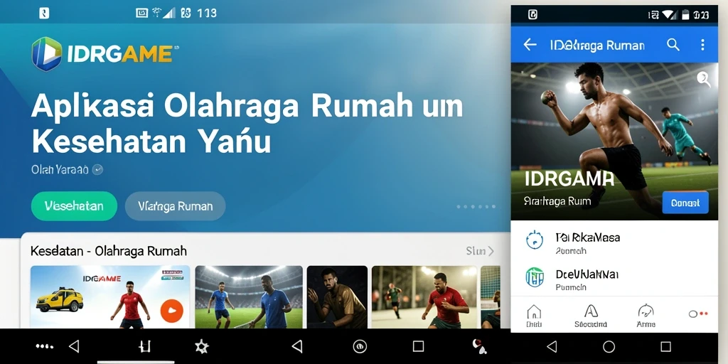 Antarmuka aplikasi IDRGAME yang mudah digunakan untuk olahraga rumah.