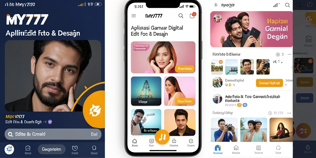 Tampilan antarmuka aplikasi MY777 dengan fitur Gambar Digital yang menarik.