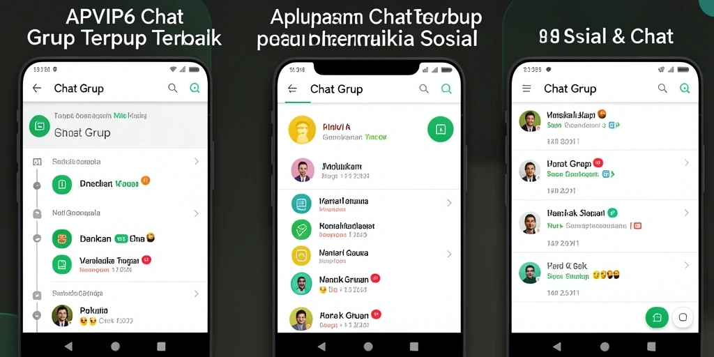 Antarmuka RPVIP6 yang menarik untuk chat grup dan berbagi media.