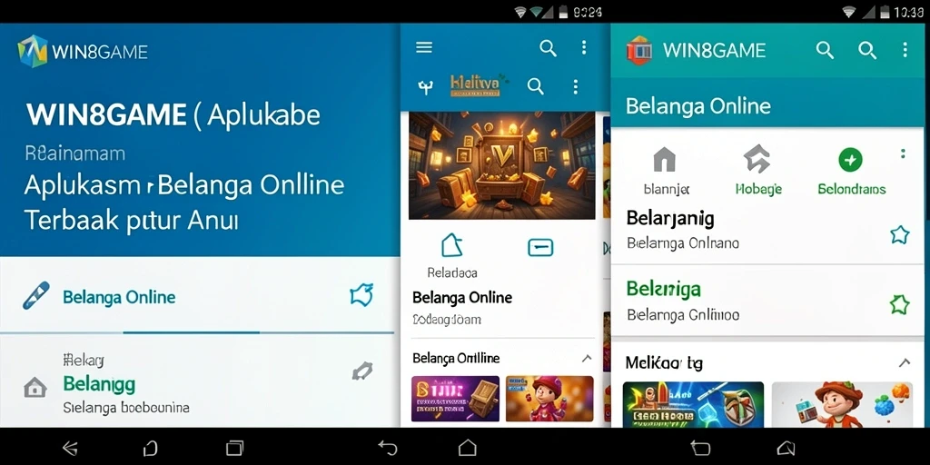 Tampilan antarmuka WIN8GAME yang sederhana dan efisien untuk Belanja Online.
